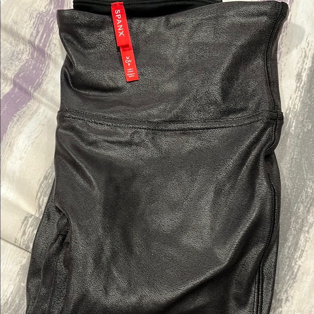 SPANX Shiny Black Leggings